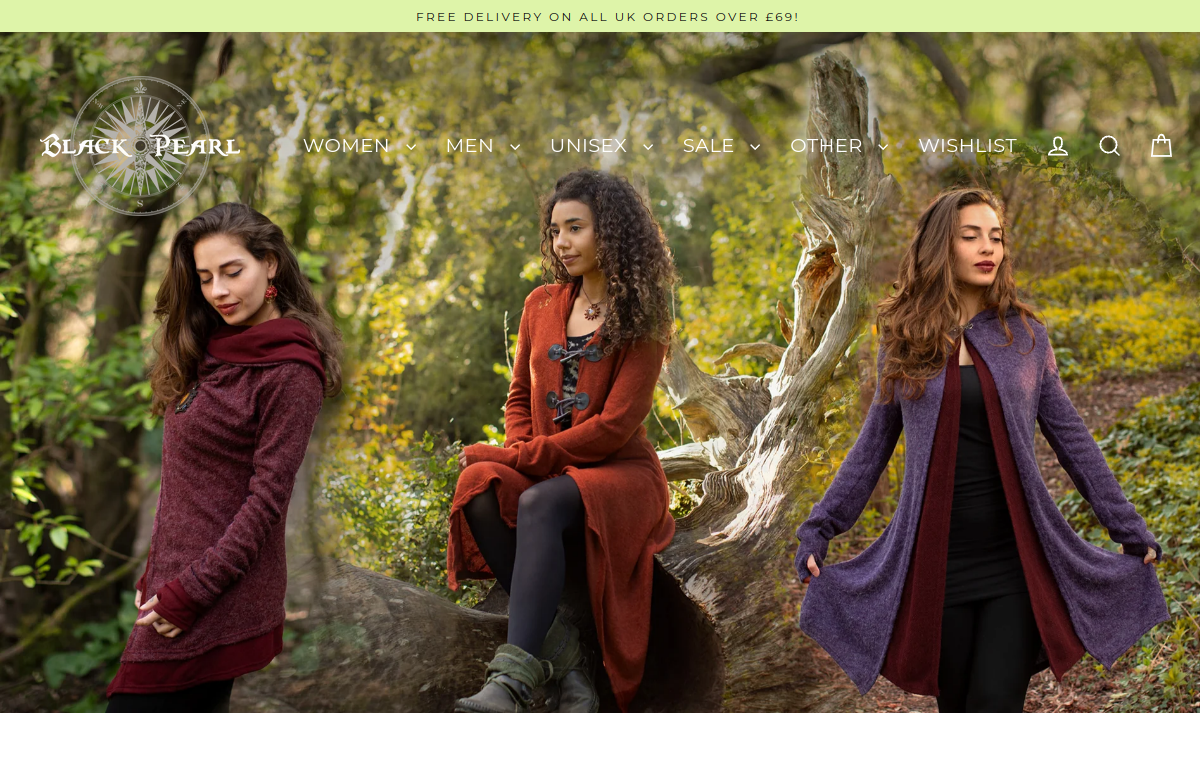 Black Pearl Shop website homepage