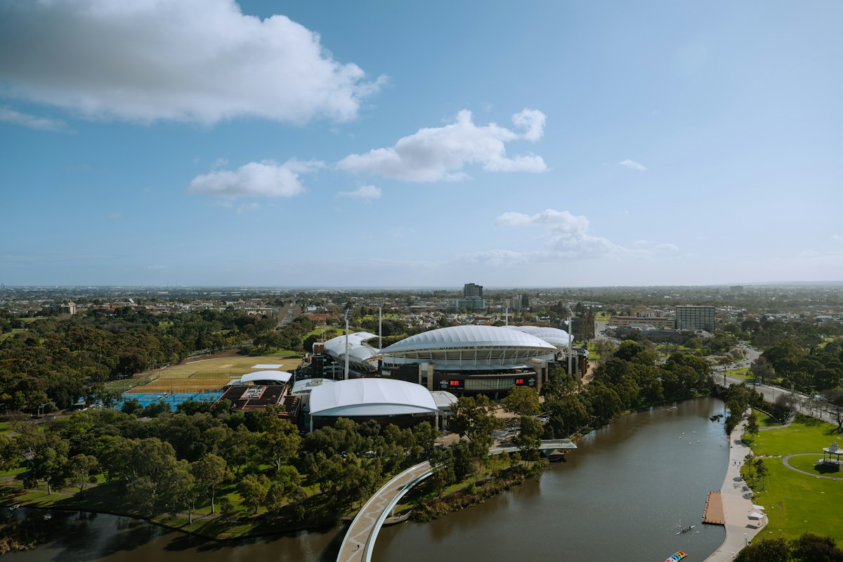 Adelaide Oval beside the River Torrens in Adelaide