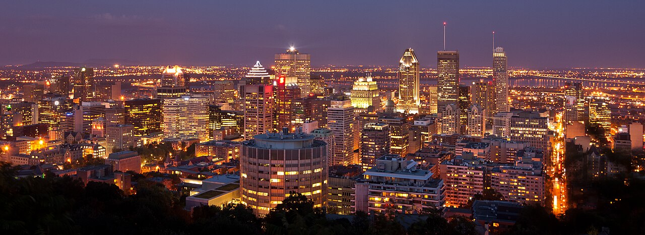 Montreal skyline at night